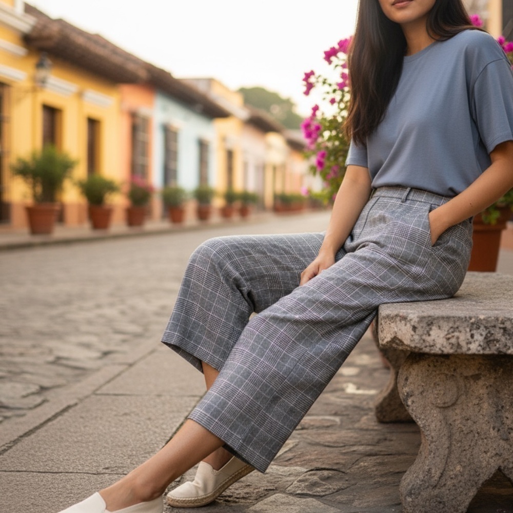 Forever 21 plaid houndstooth trouser pant xs
